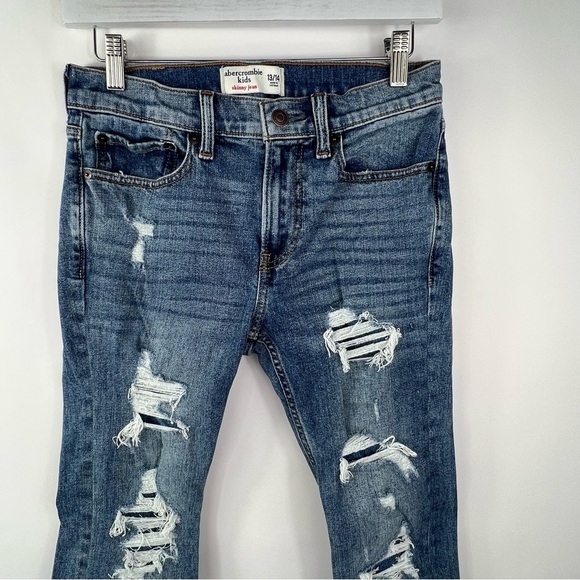 Abercrombie Kids 1892 Jeans Size 13/14 Distressed Skinny Excellent 90s y2k  Boys - Picture 3 of 10